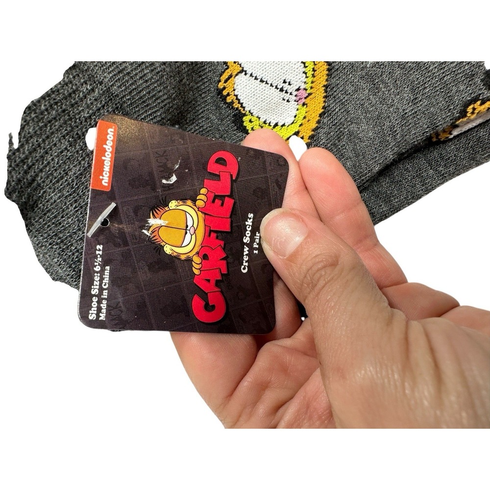 nickelodeon garfield mens crew socks size 6.5-12 - Picture 2 of 4